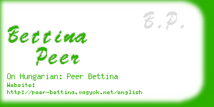 bettina peer business card